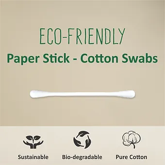 TULIPS Cotton Ear Buds/Swabs with white PAPER Sticks (300) in a Jar - Image 4