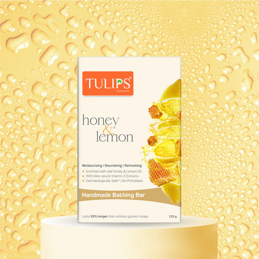 Lemon Honey (125g) - Handmade Bathing Bar - Image 4