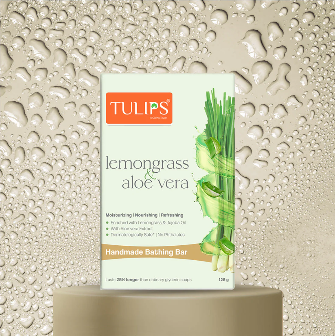 Lemongrass & Aloe Vera (125g) - Handmade Bathing Bar - Image 4