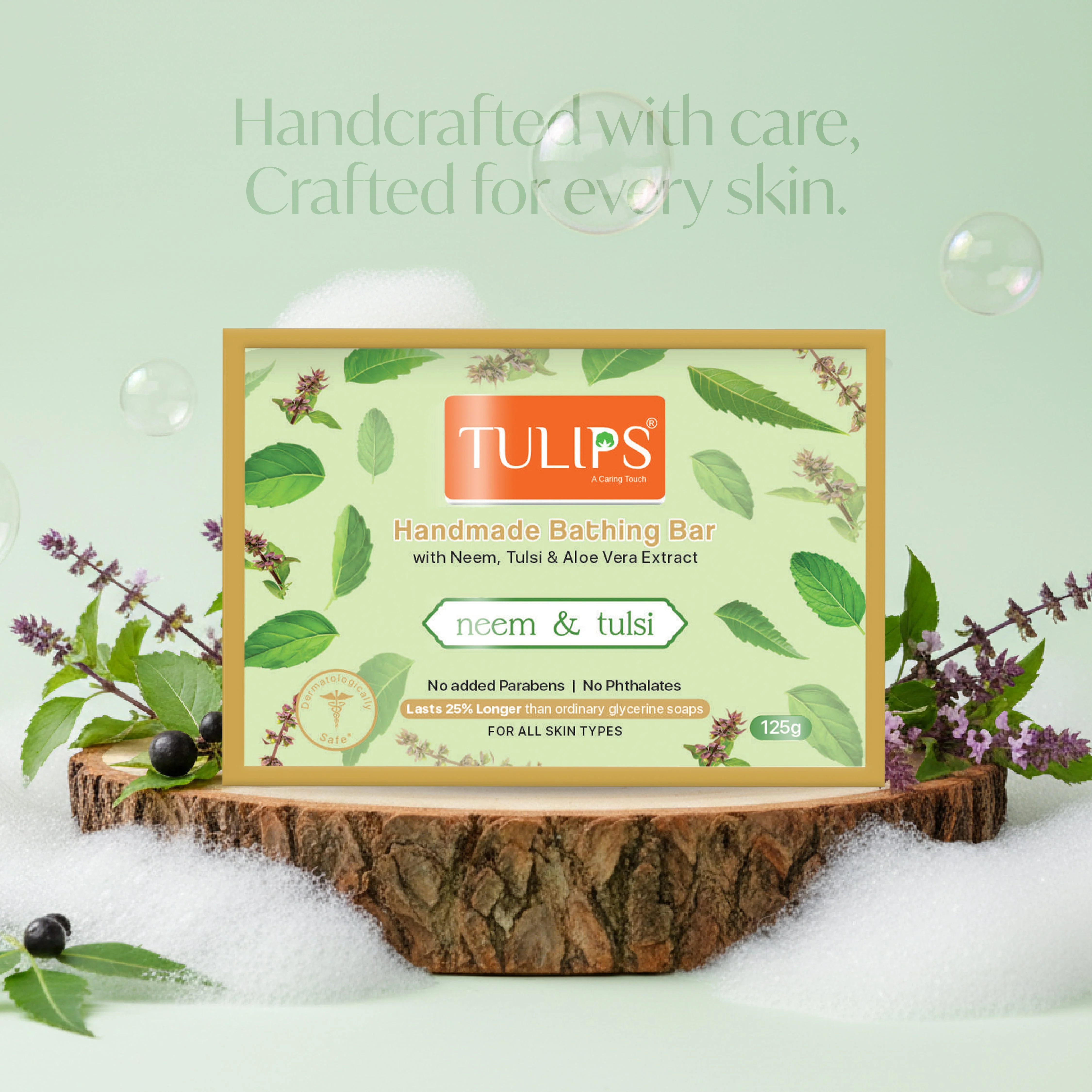 Neem & Tulsi (125 G) - Handmade Bathing Bar - Image 6