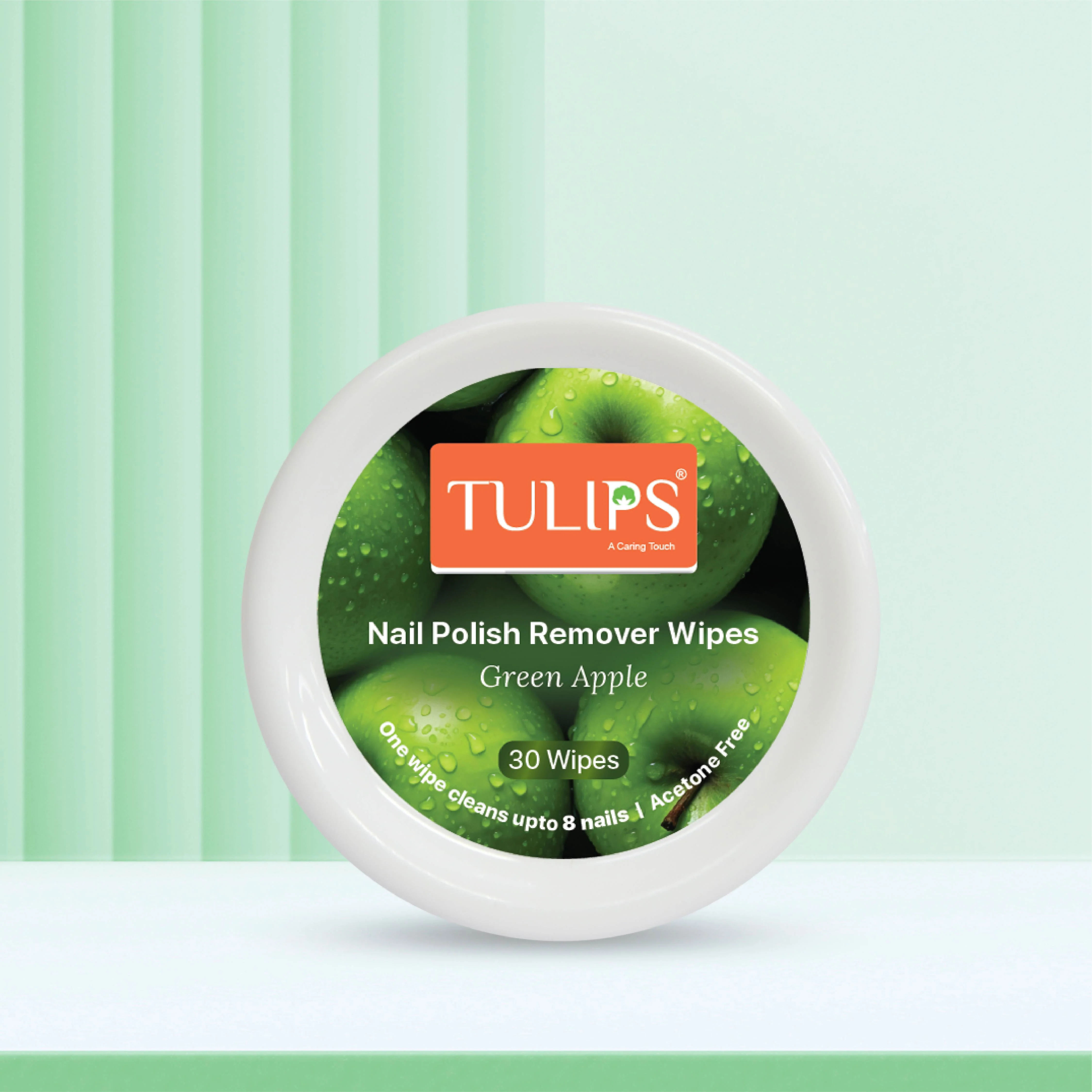 Nail Polish Remover 30 Wipes – Green Apple - Image 3