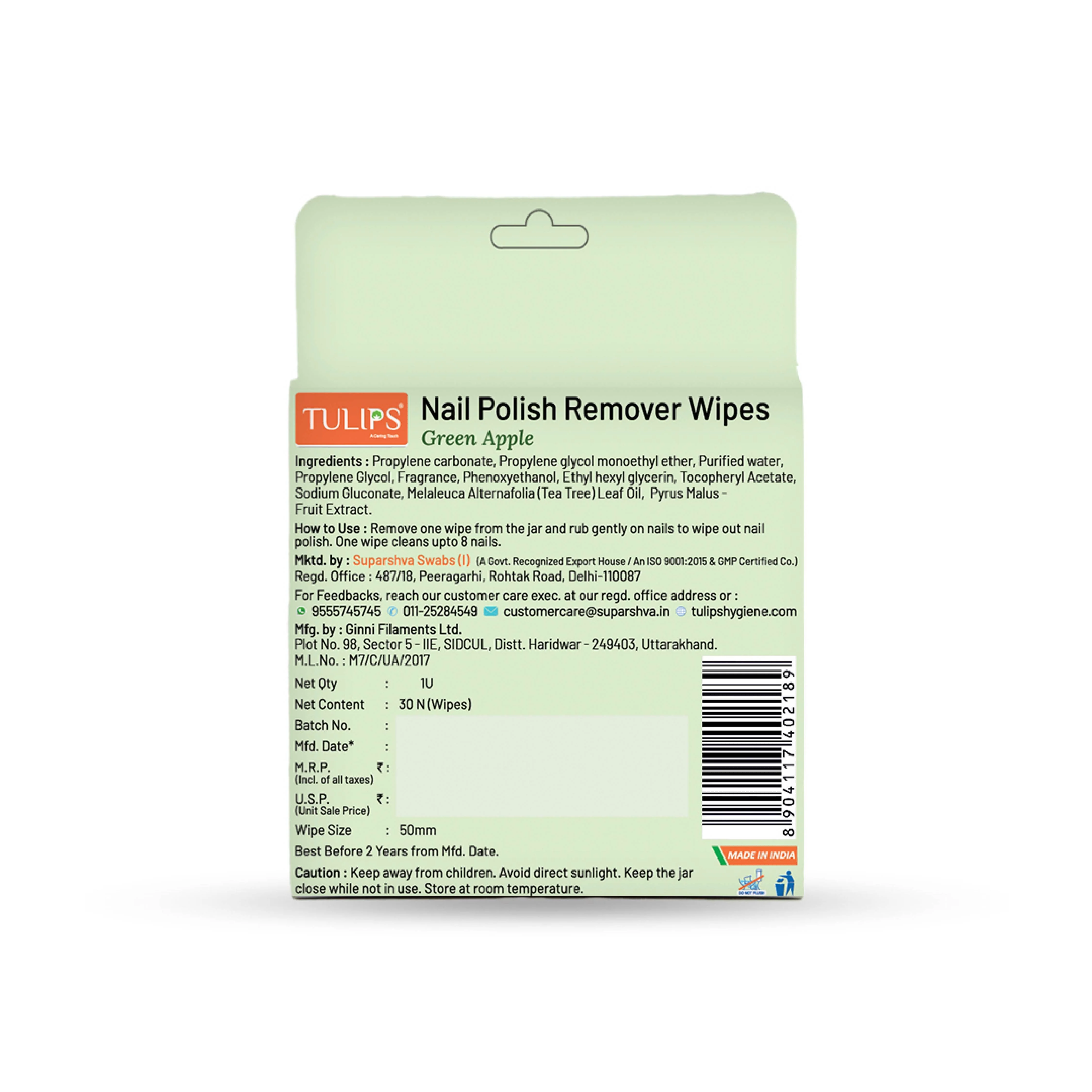 Nail Polish Remover 30 Wipes – Green Apple - Image 6