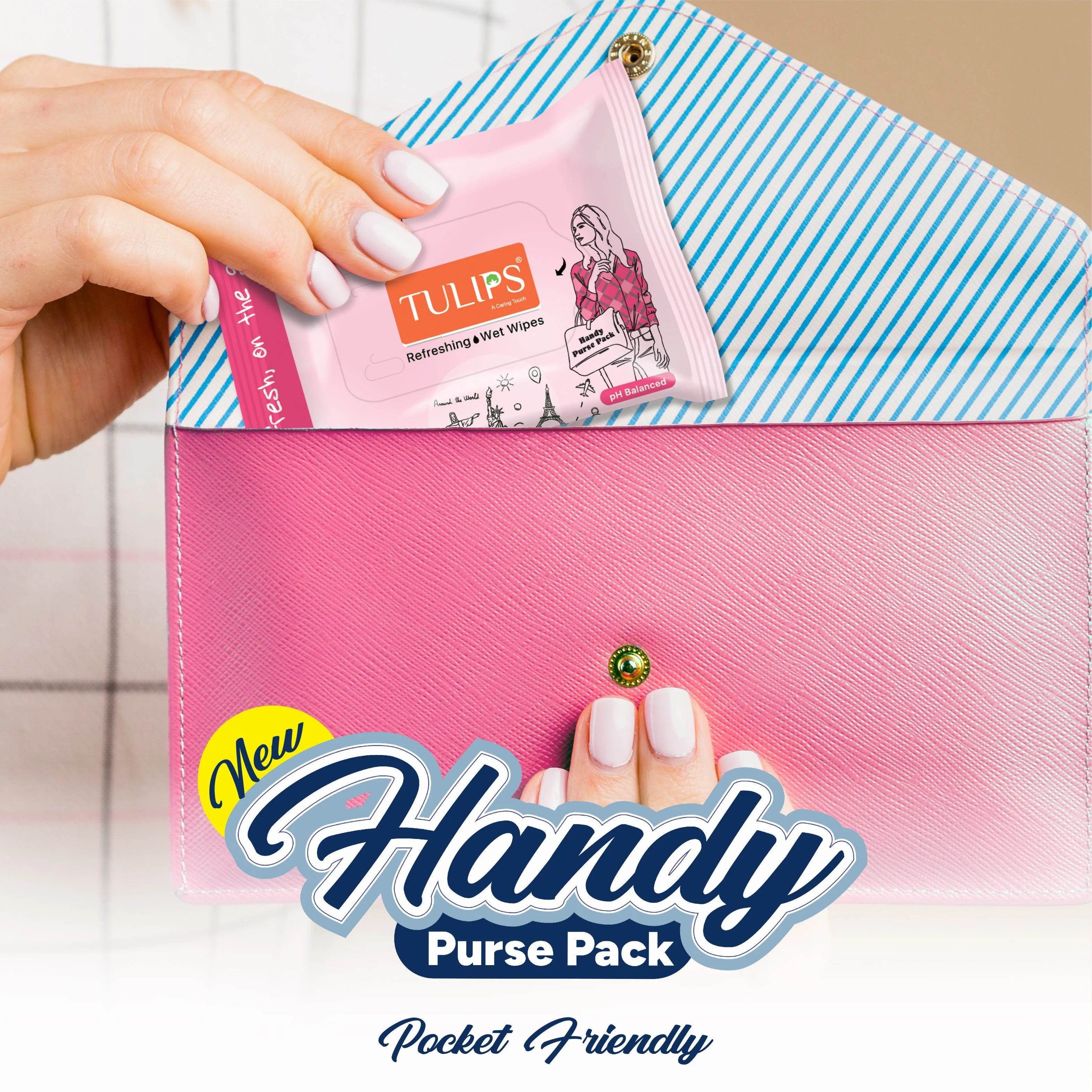 Promised Meadow (8 Wipes in a pack) Refreshing Wet Wipes - Image 3