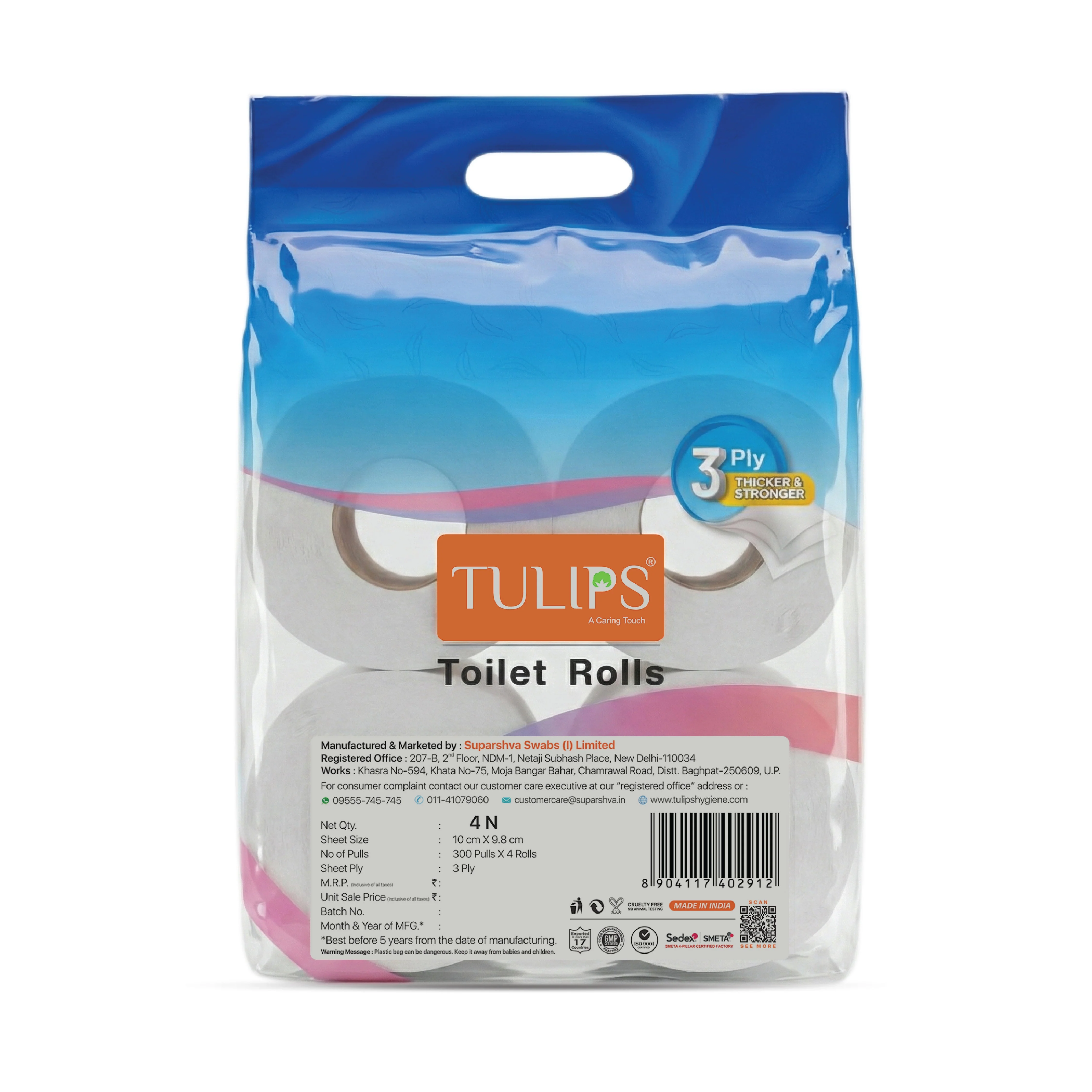 Toilet Roll (300 Pulls I 3 Ply) - Image 5