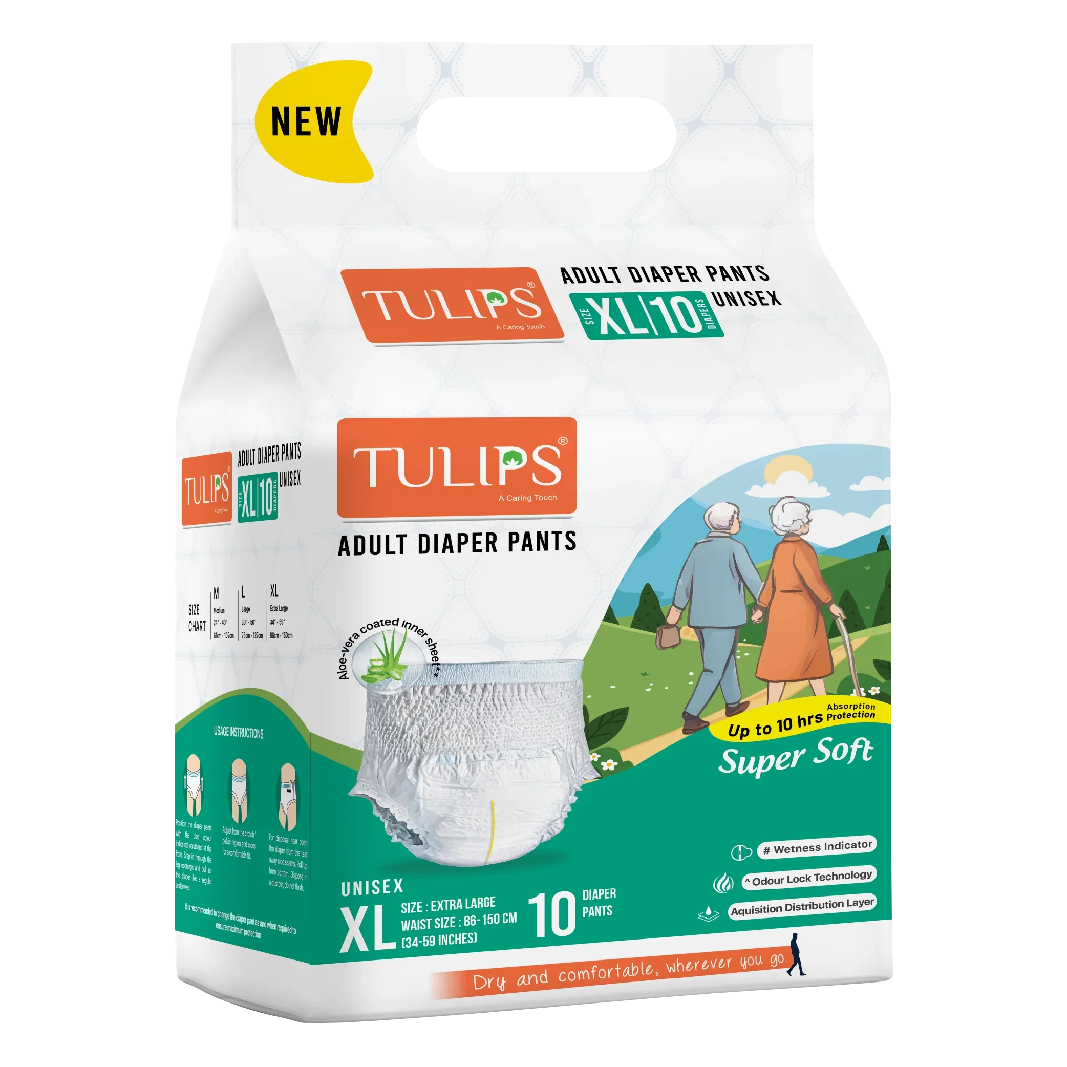 Tulips Adult Diaper Pants - Size XL - Maximum Comfort & Leak Protection - Image 9